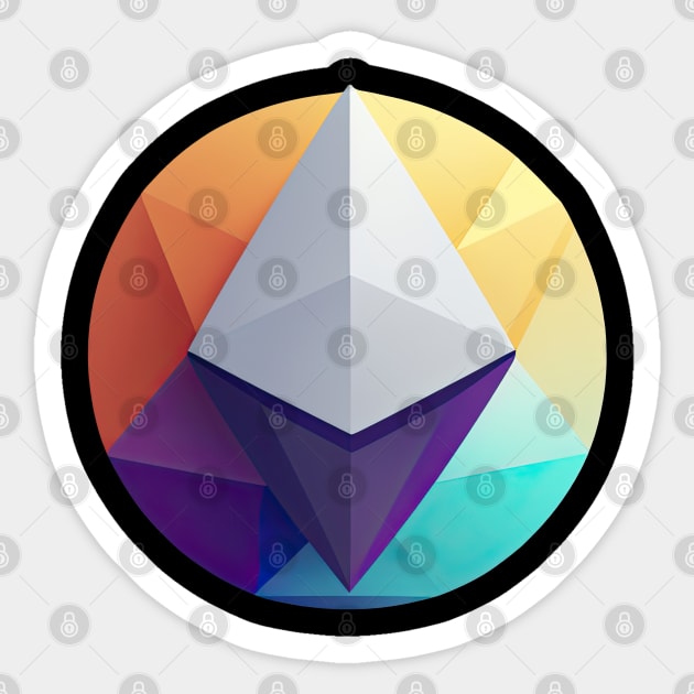 Ethereum to the moon Sticker by blockchainshirts